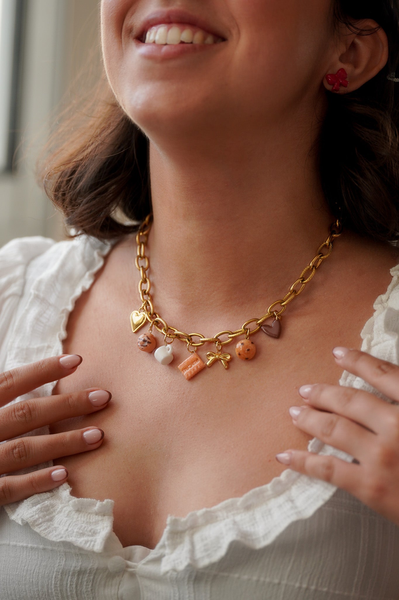 Collier doré Elisabeth - charms personnalisables