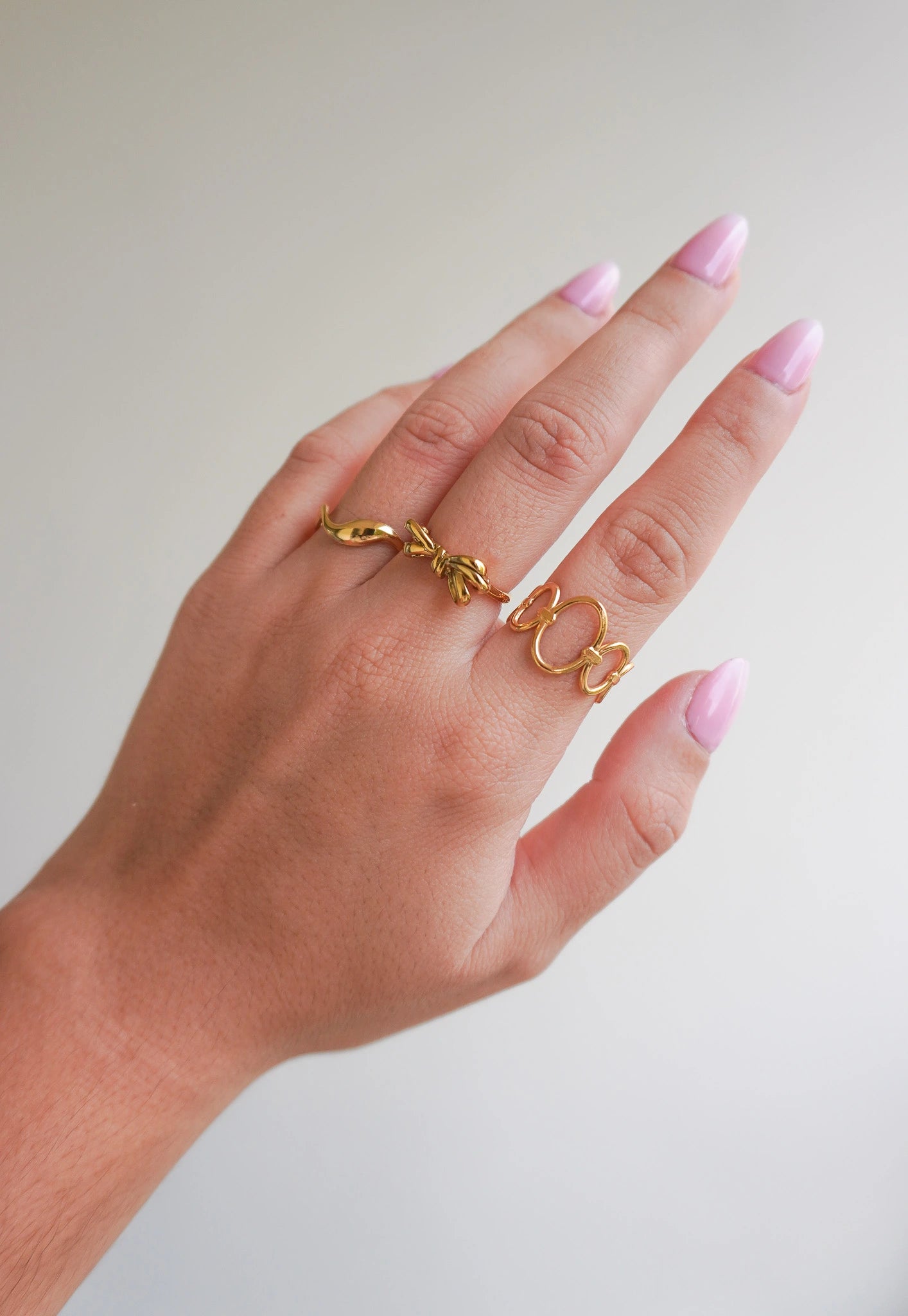Bague noeud doré