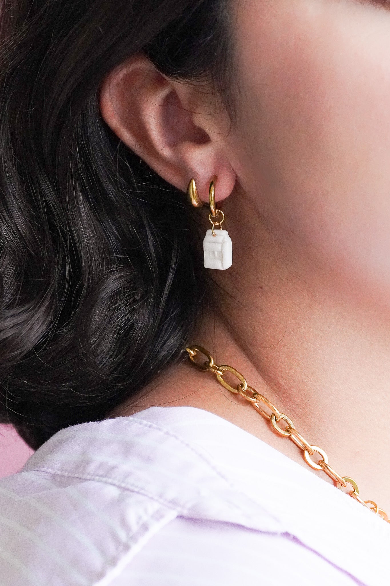 Boucles d’oreilles créoles Anna - charms interchangeables