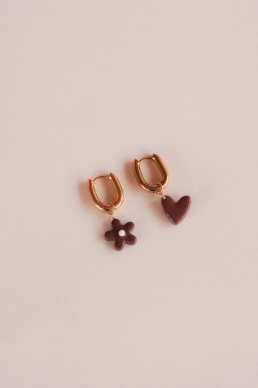 Boucles d’oreilles créoles ovales Olivia - Charms interchangeables