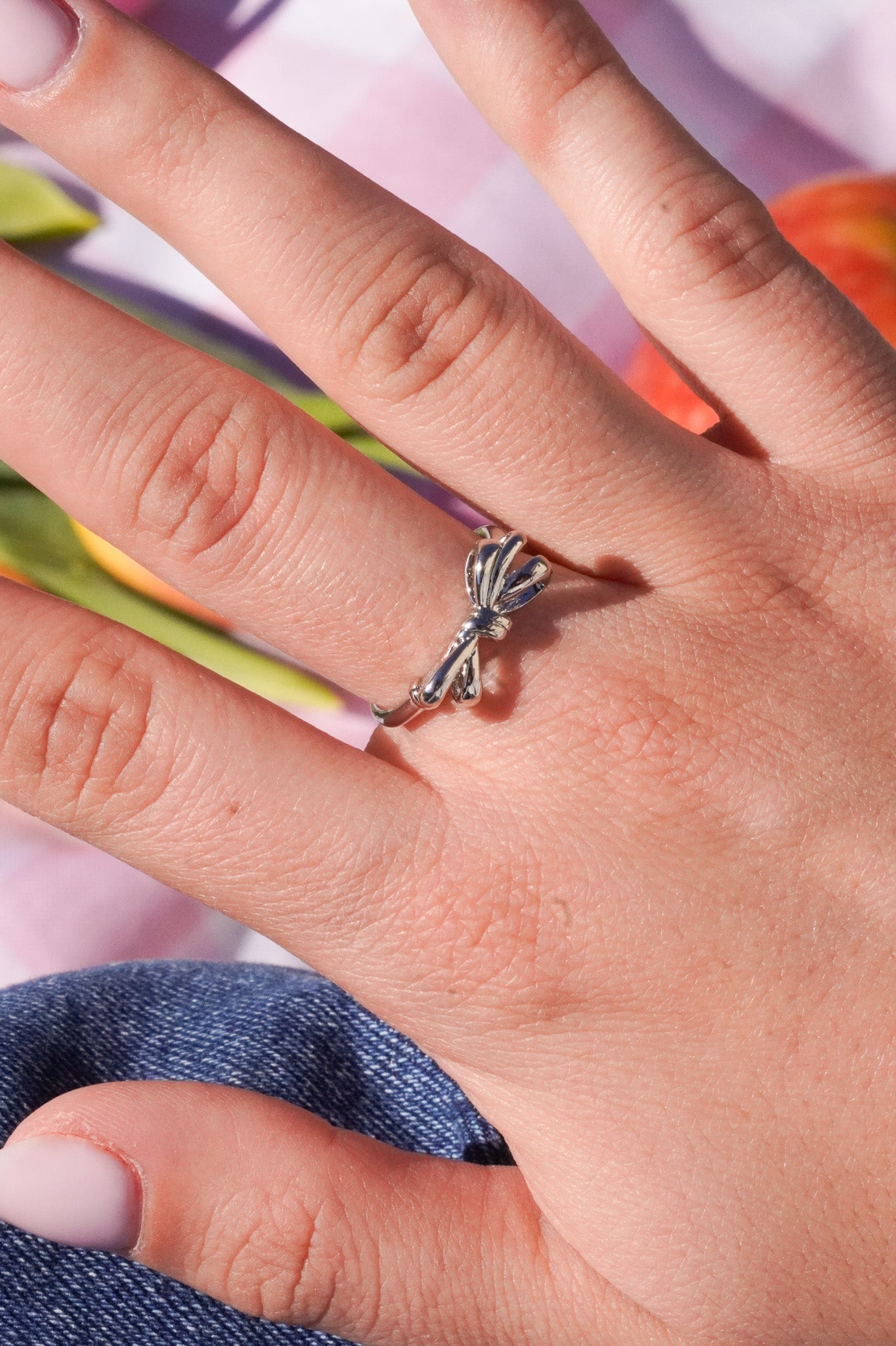 Bague noeud argent