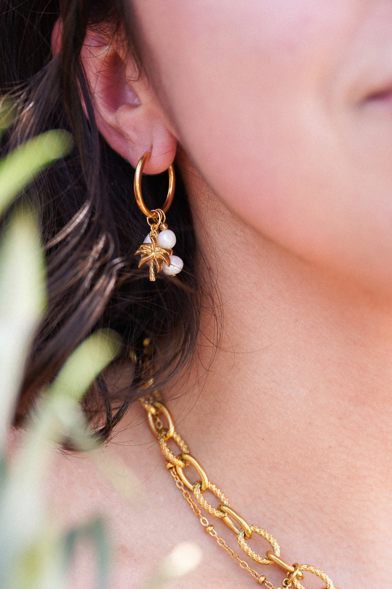 Boucles d’oreilles créoles Myriam - charms interchangeables