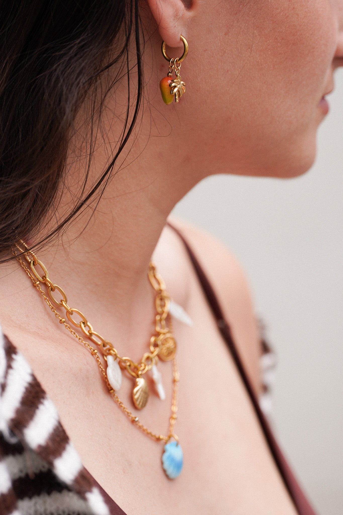 Boucles d’oreilles créoles Anna - charms interchangeables