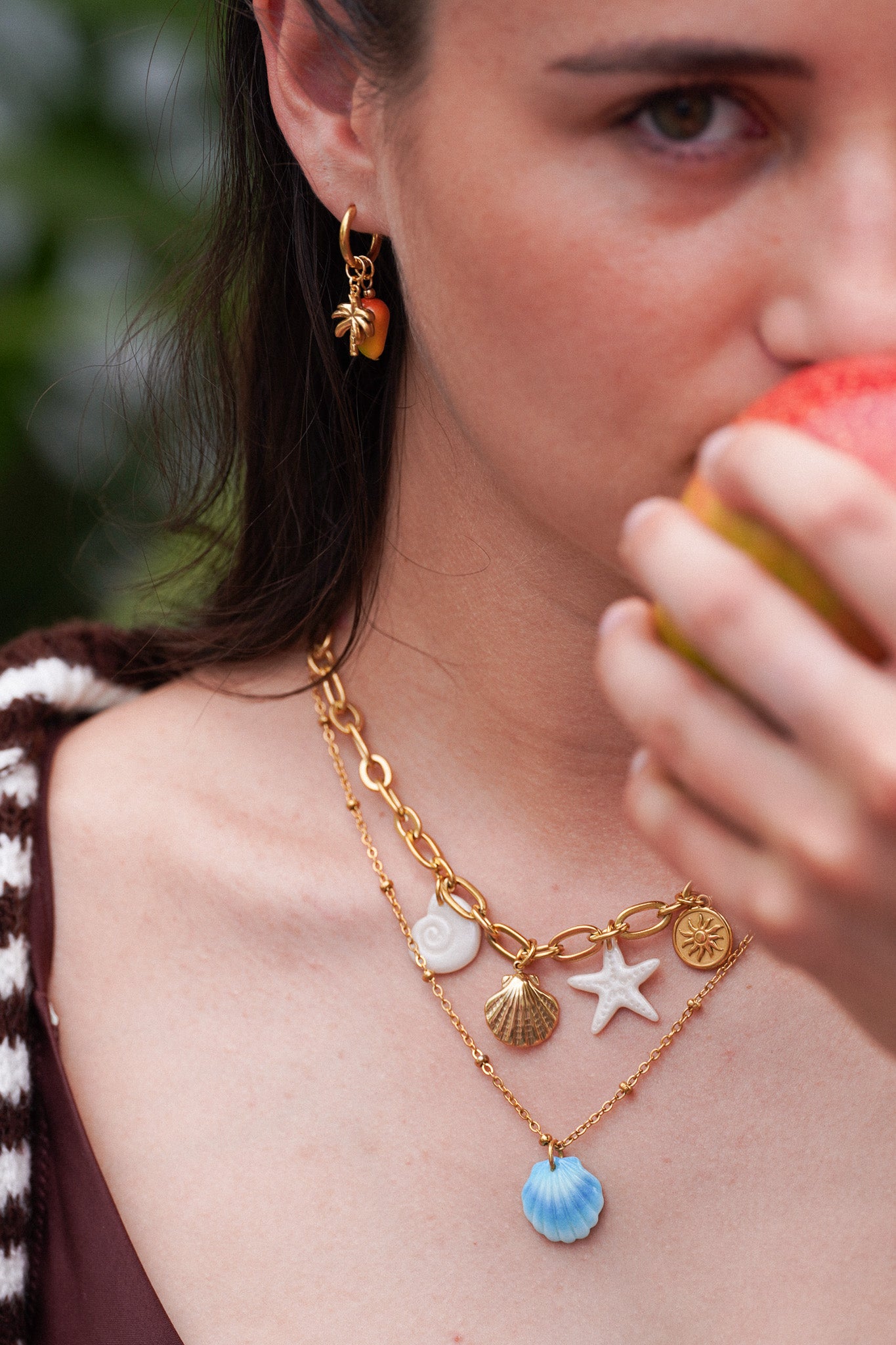 Collier doré Isaure- charms personnalisables