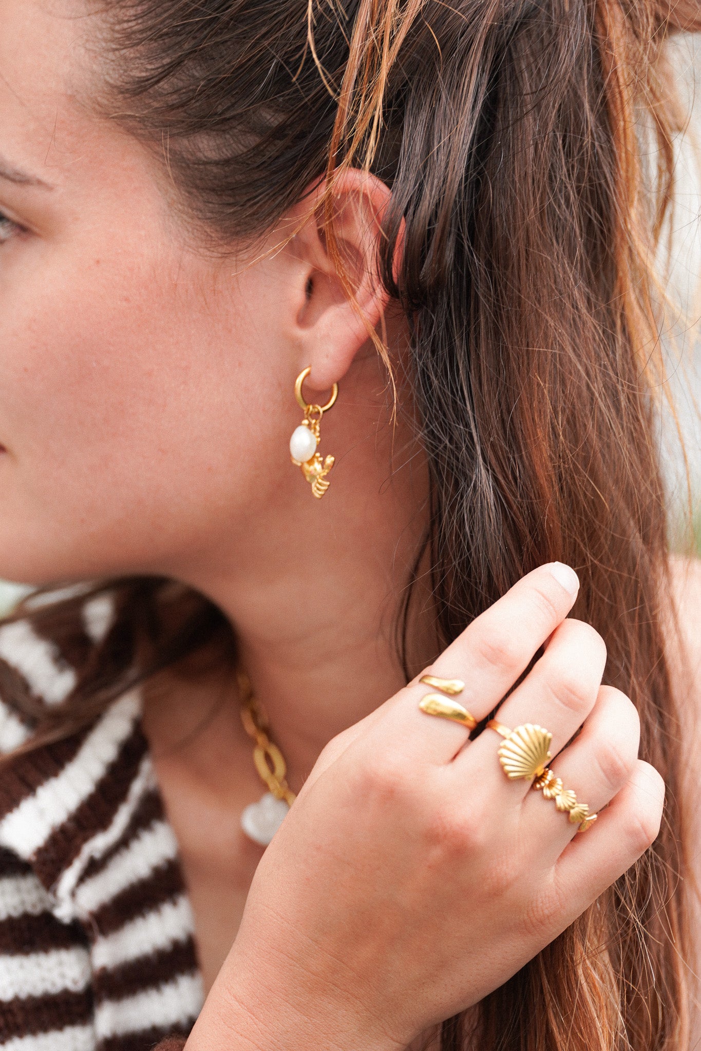 Boucles d’oreilles créoles Anna - charms interchangeables