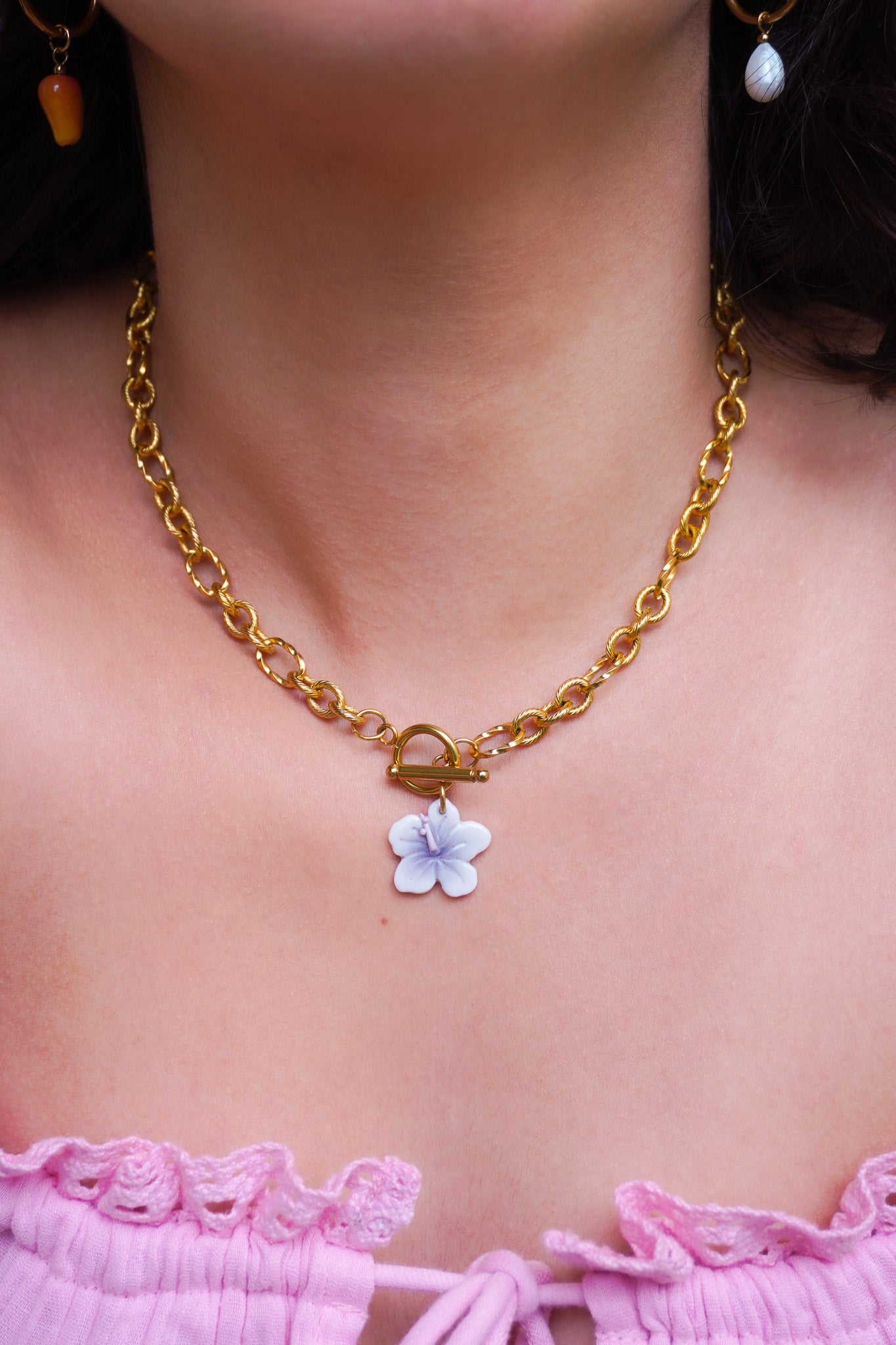 Collier doré Amélia - charms personnalisables