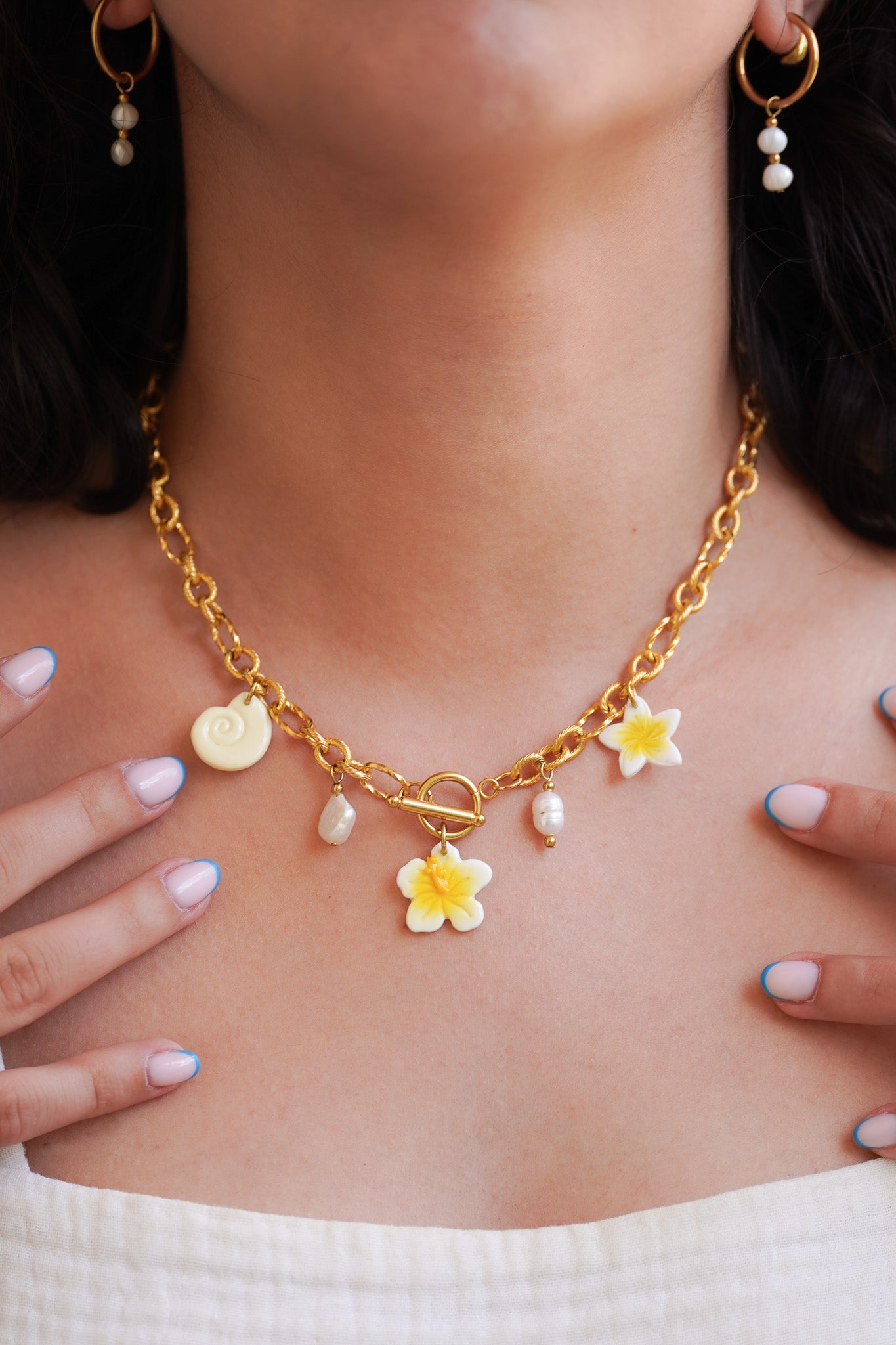 Collier doré Amélia - charms personnalisables