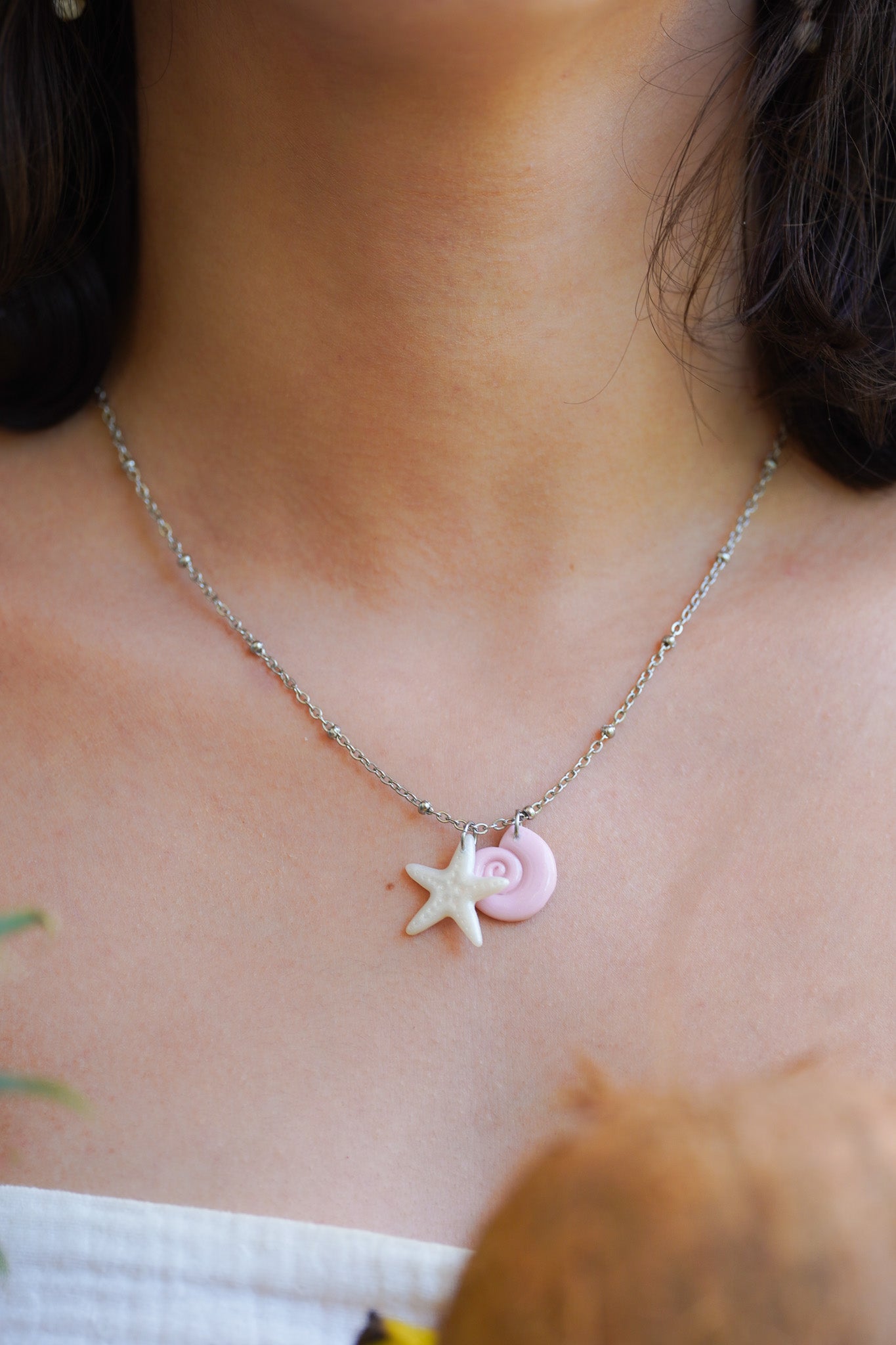 Collier argenté Lydia - charms personnalisables