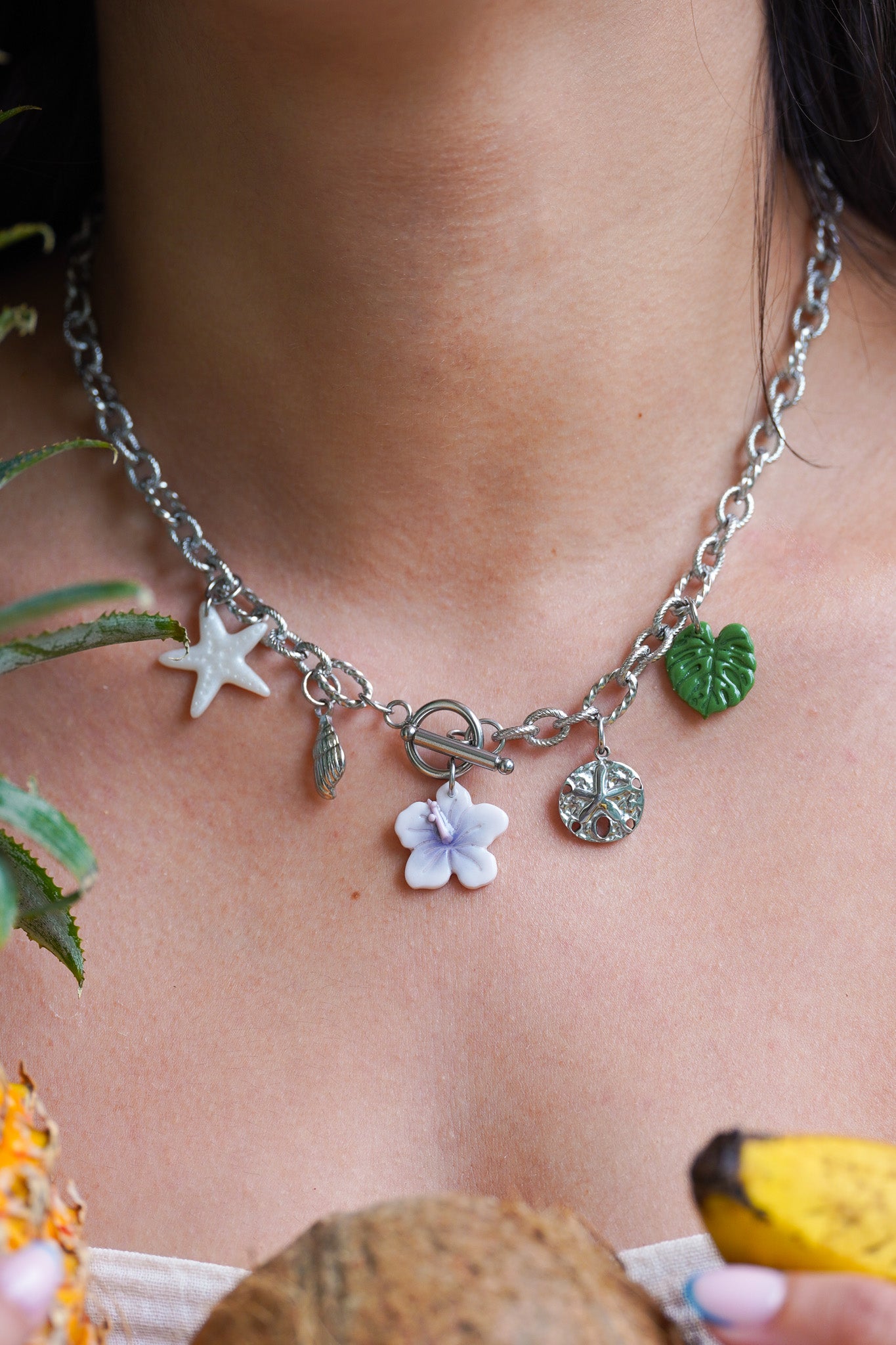 Collier argenté Amélia - charms personnalisables