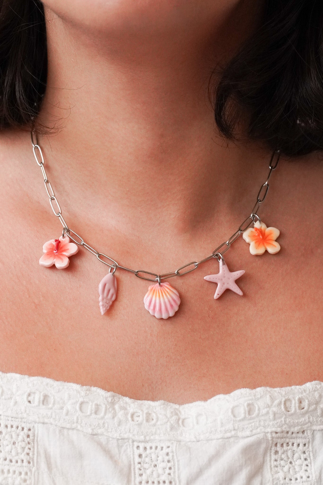 Collier argenté Isis - charms personnalisables
