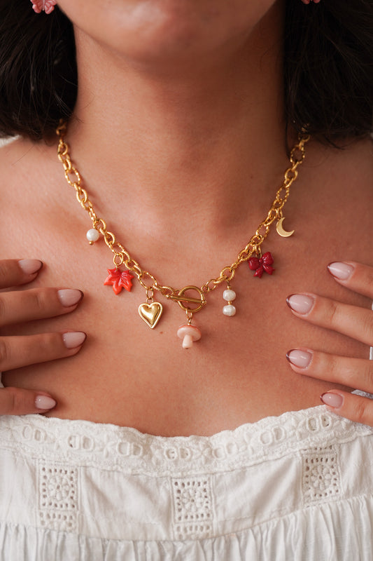 Collier doré Amélia - charms personnalisables