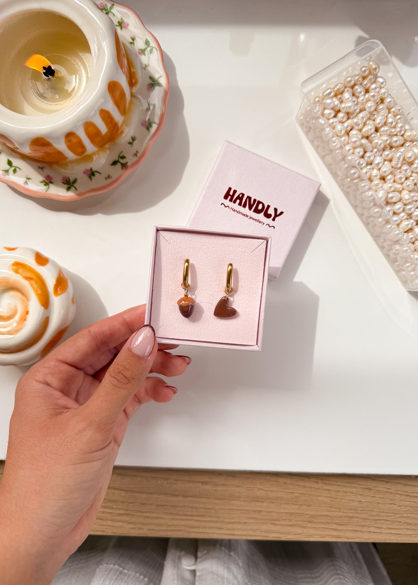 Boucles d’oreilles créoles ovales Olivia - Charms interchangeables