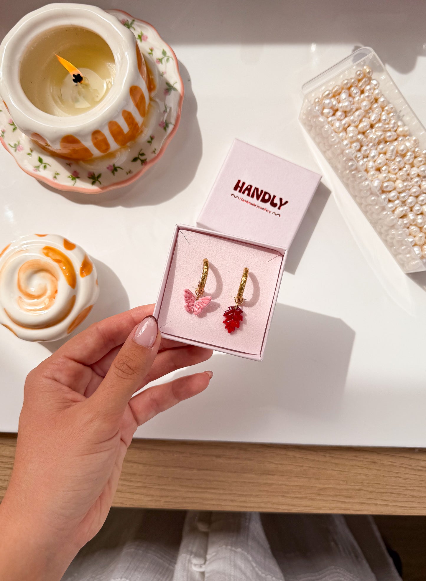 Boucles d’oreilles créoles Alba - charms interchangeables