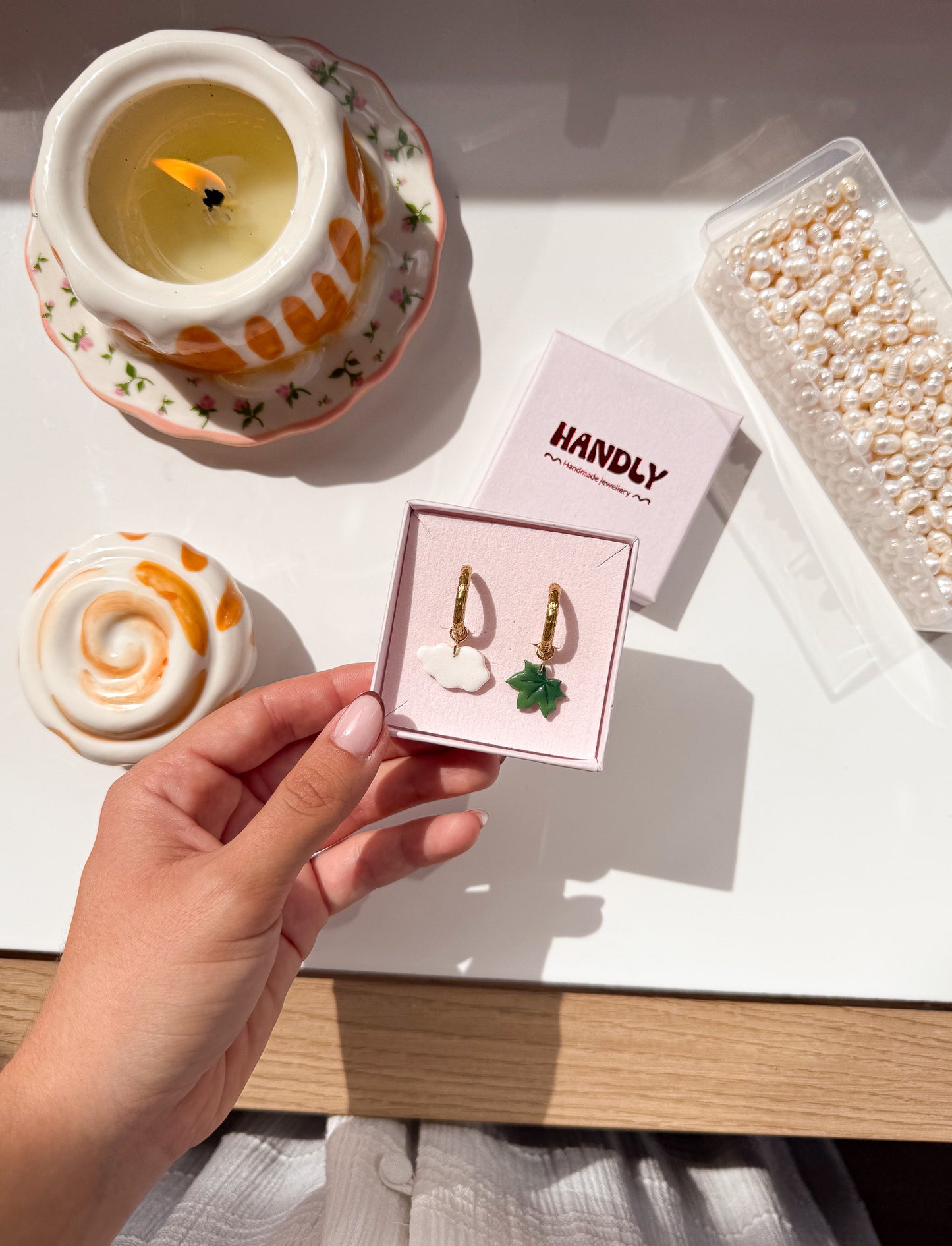Boucles d’oreilles créoles Alba - charms interchangeables