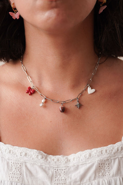 Collier argenté Isis - charms personnalisables