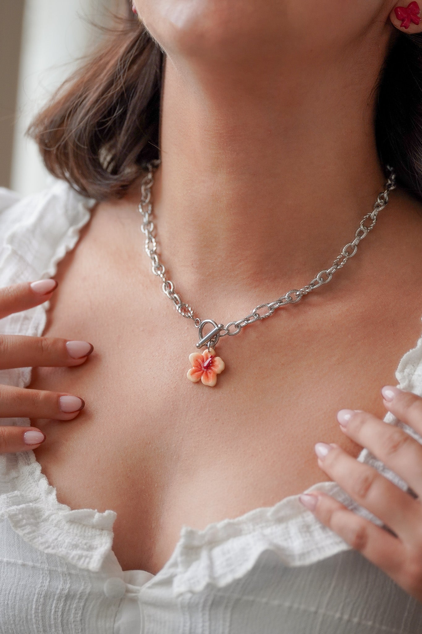 Collier argenté Amélia - charms personnalisables