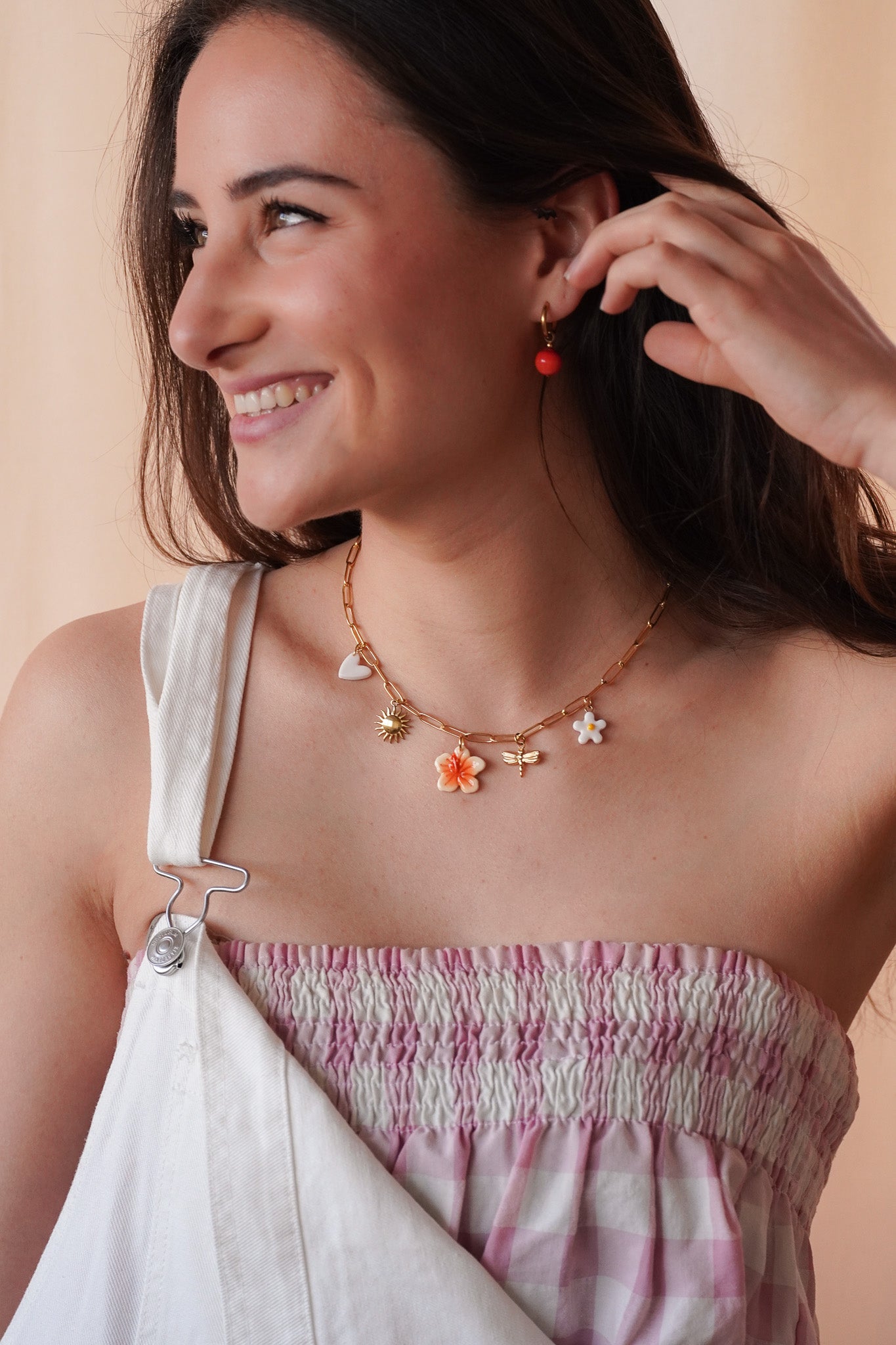 Collier Isis doré - charms personnalisables