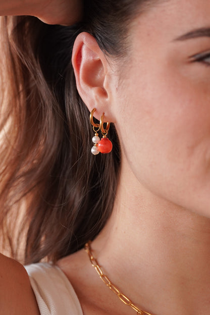 Boucles d’oreilles créoles Anna - charms interchangeables