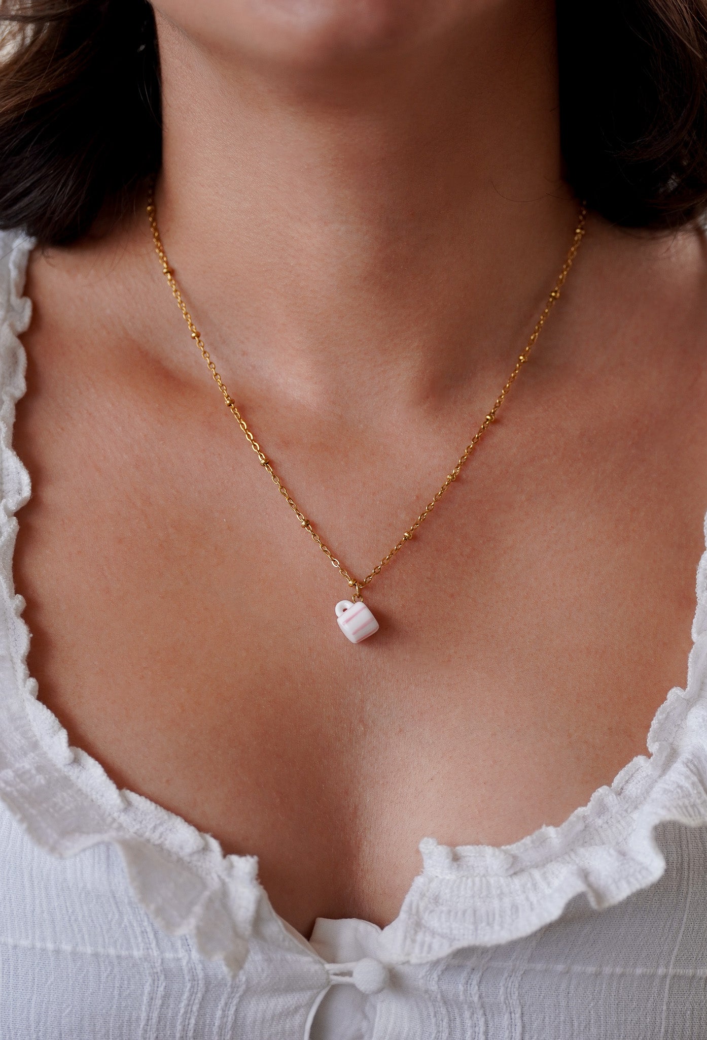 Collier doré Lydia - charms personnalisables