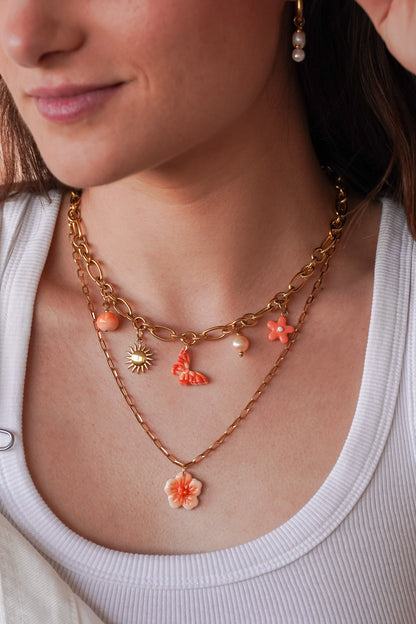 Collier doré Candice - charms personnalisables