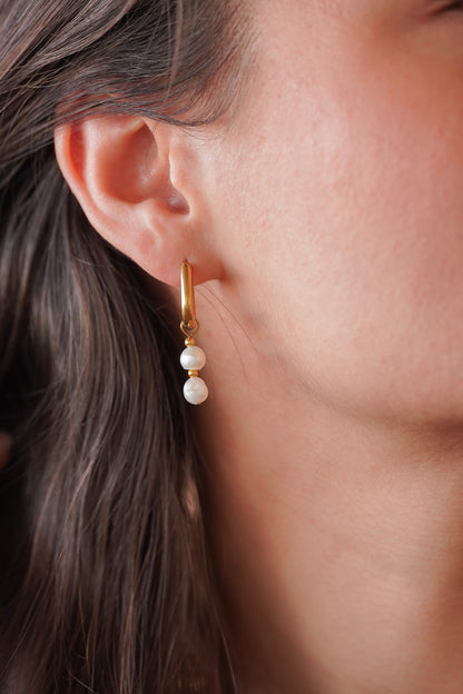 Boucles d’oreilles créoles ovales Olivia - Charms interchangeables