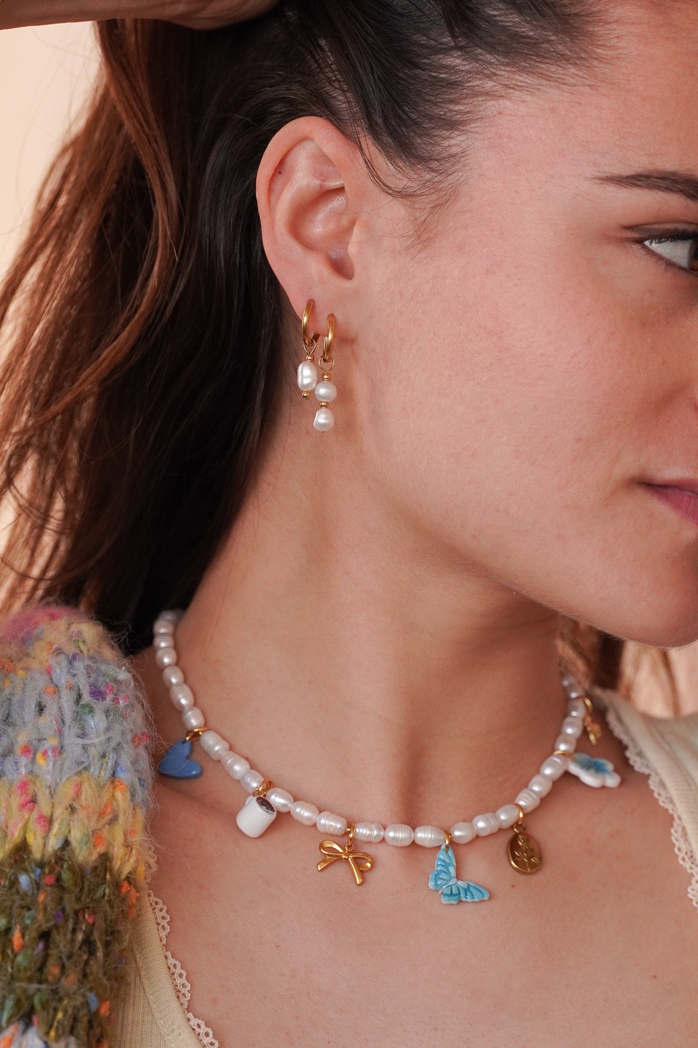 Boucles d’oreilles créoles Anna - charms interchangeables