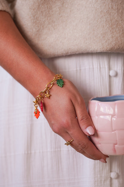 Bracelet doré Colombe - charms personnalisables