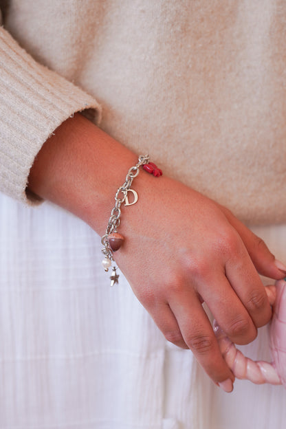 Bracelet argenté Sofia - charms personnalisables