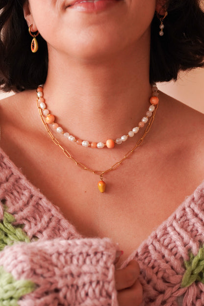 Collier perles d'eau douce pêche