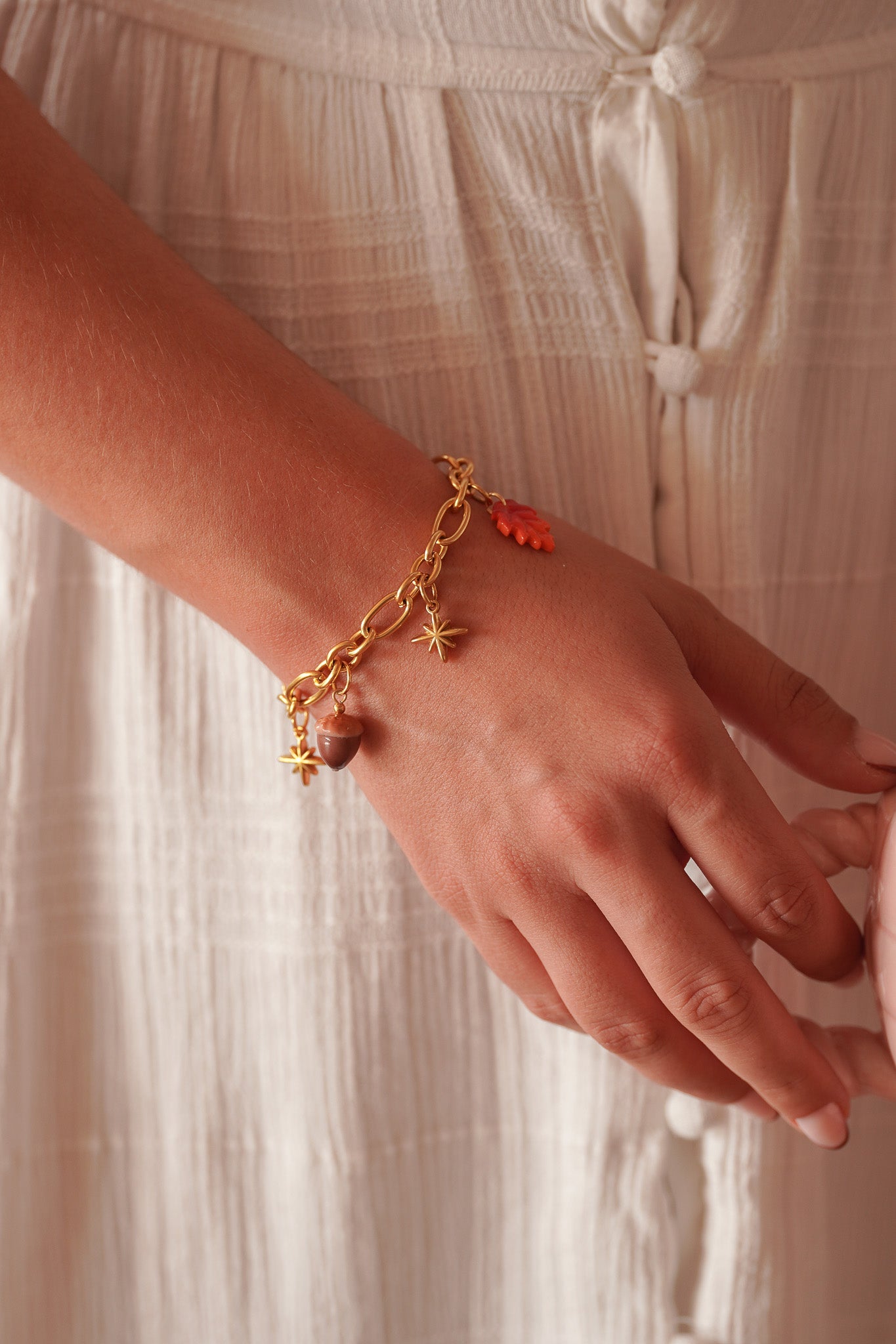Bracelet doré Orthense- charms personnalisables