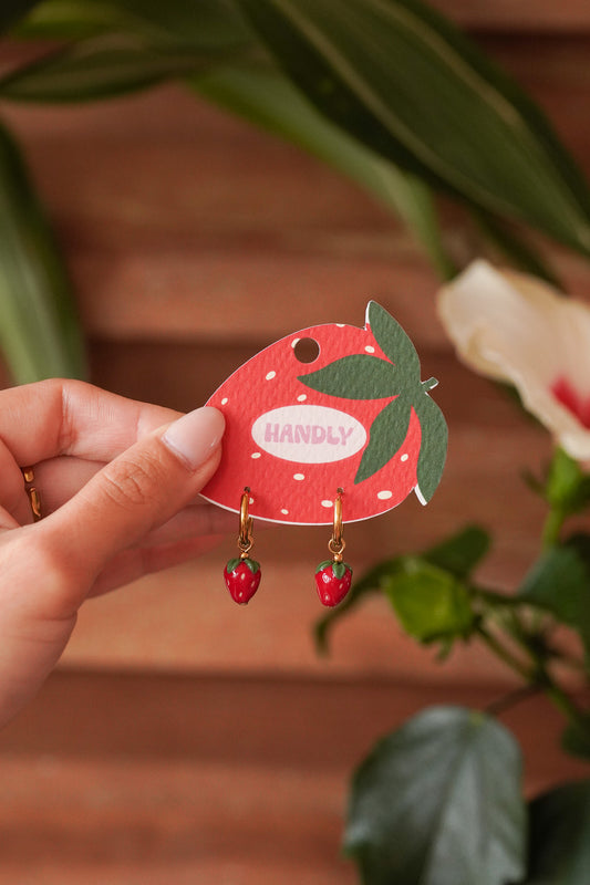 Boucles d'oreilles fraises