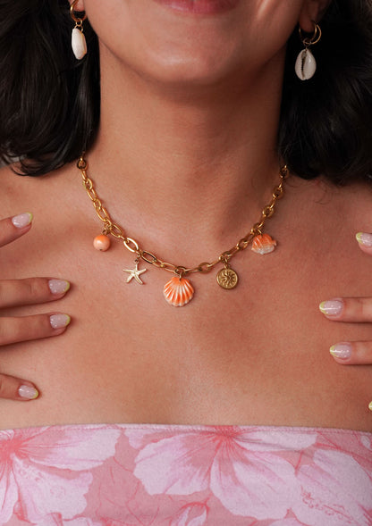 Collier doré Isaure- charms personnalisables