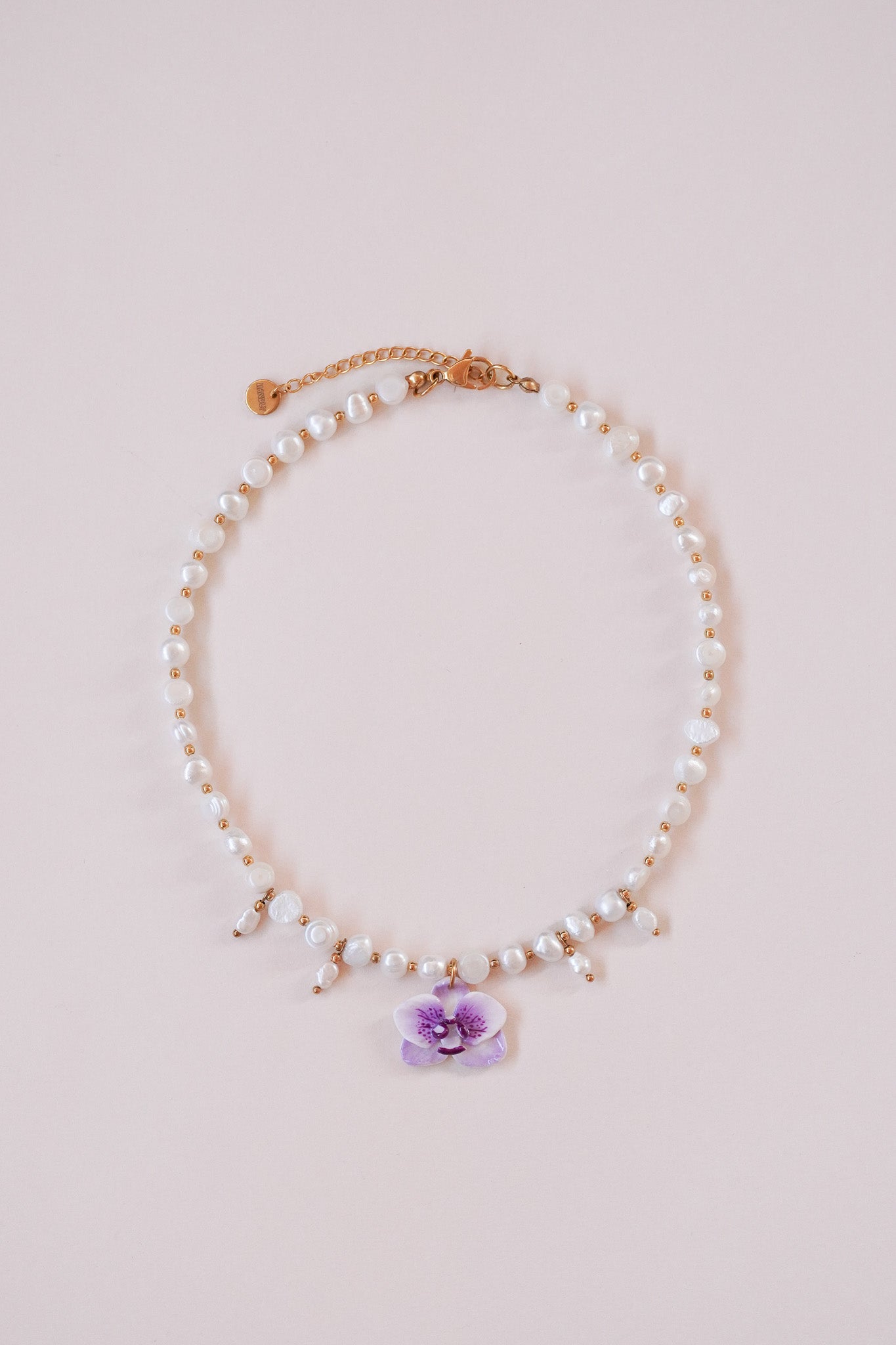 Collier orchidée Lilas