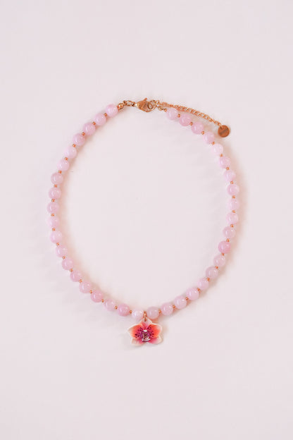 Collier orchidée Bubble