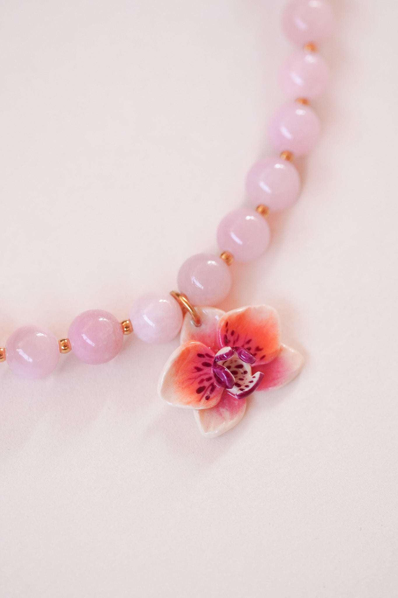 Collier orchidée Bubble