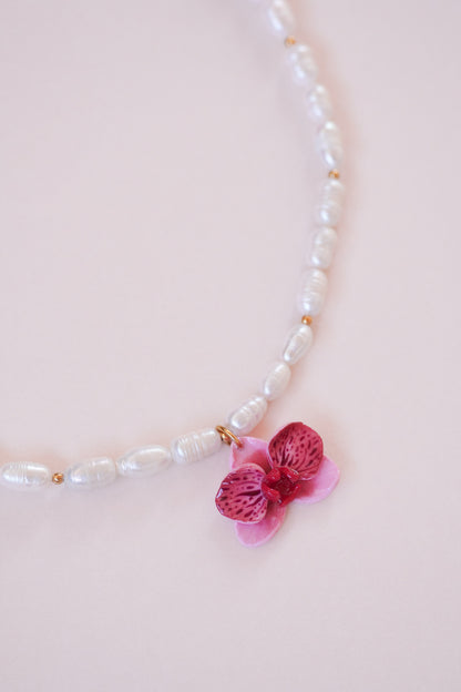 Collier orchidée Lotus
