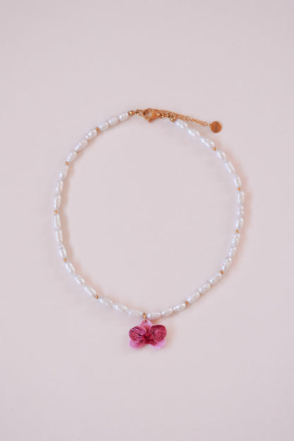 Collier orchidée Lotus