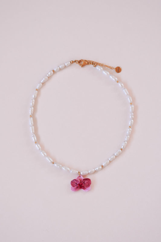 Collier orchidée Lotus