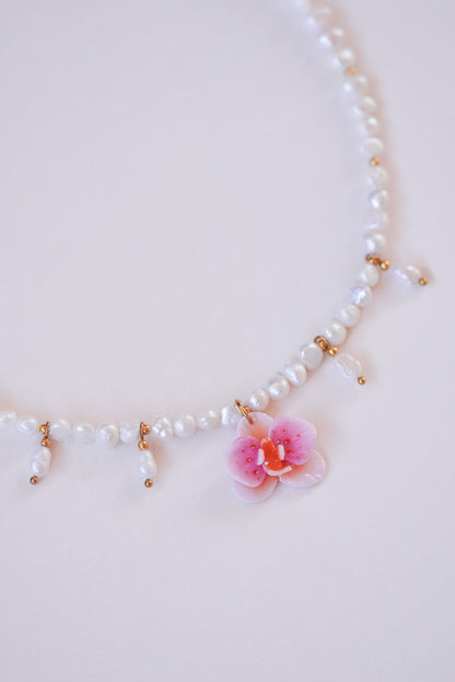 Collier orchidée Fairy