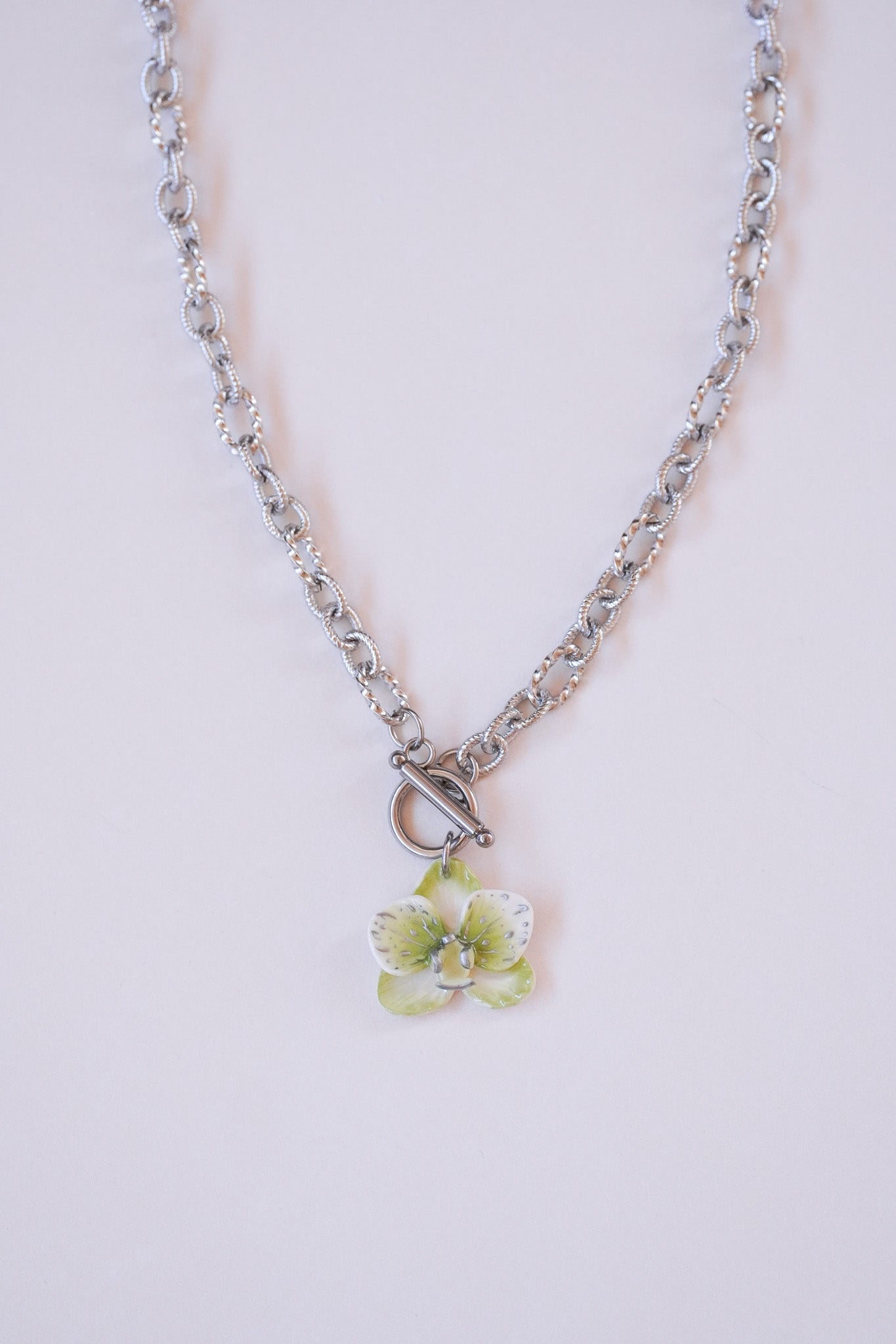 Collier orchidée Cristal