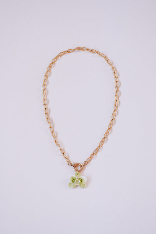 Collier orchidée Eucalyptus