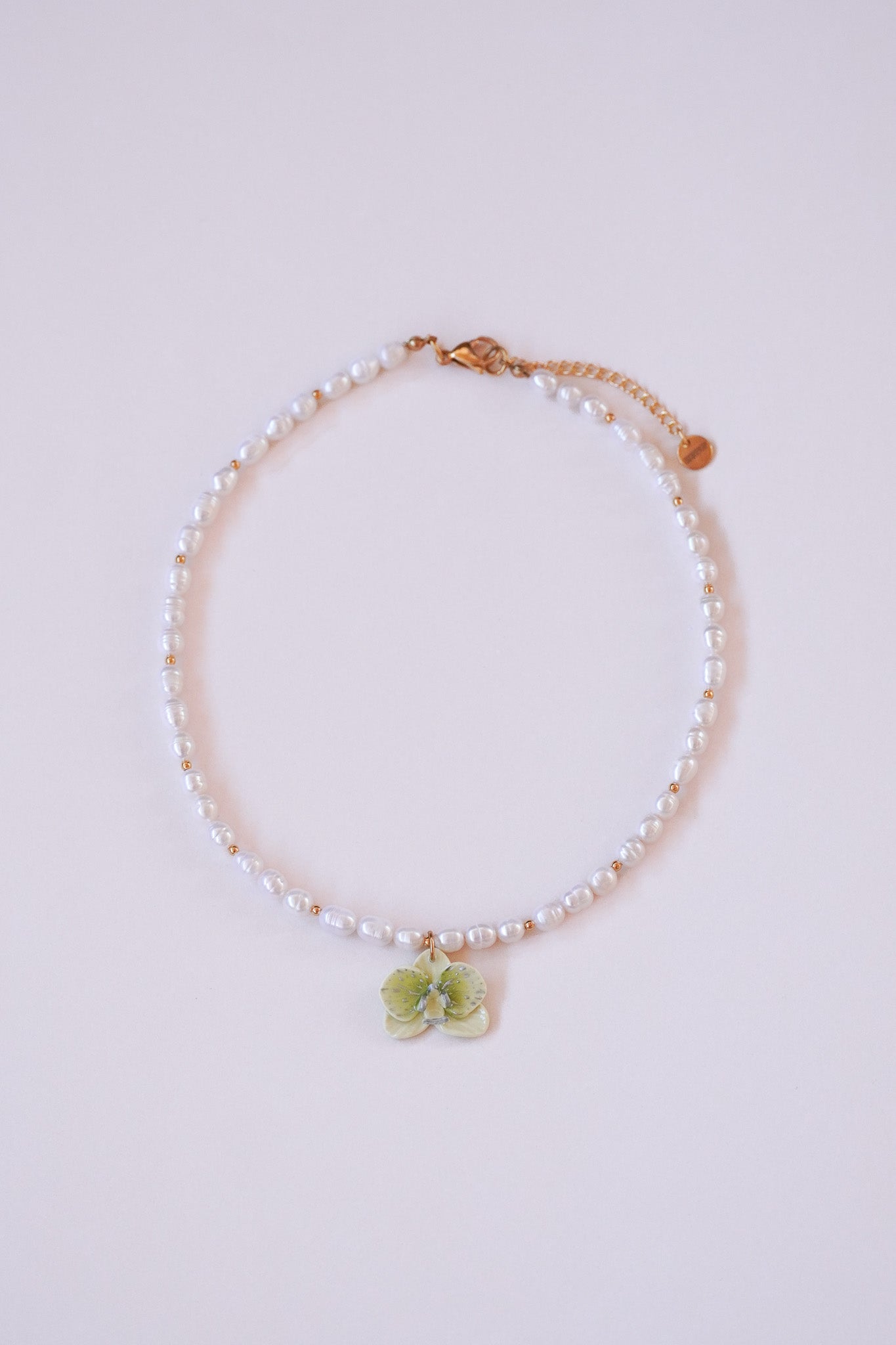 Collier orchidée Menthe