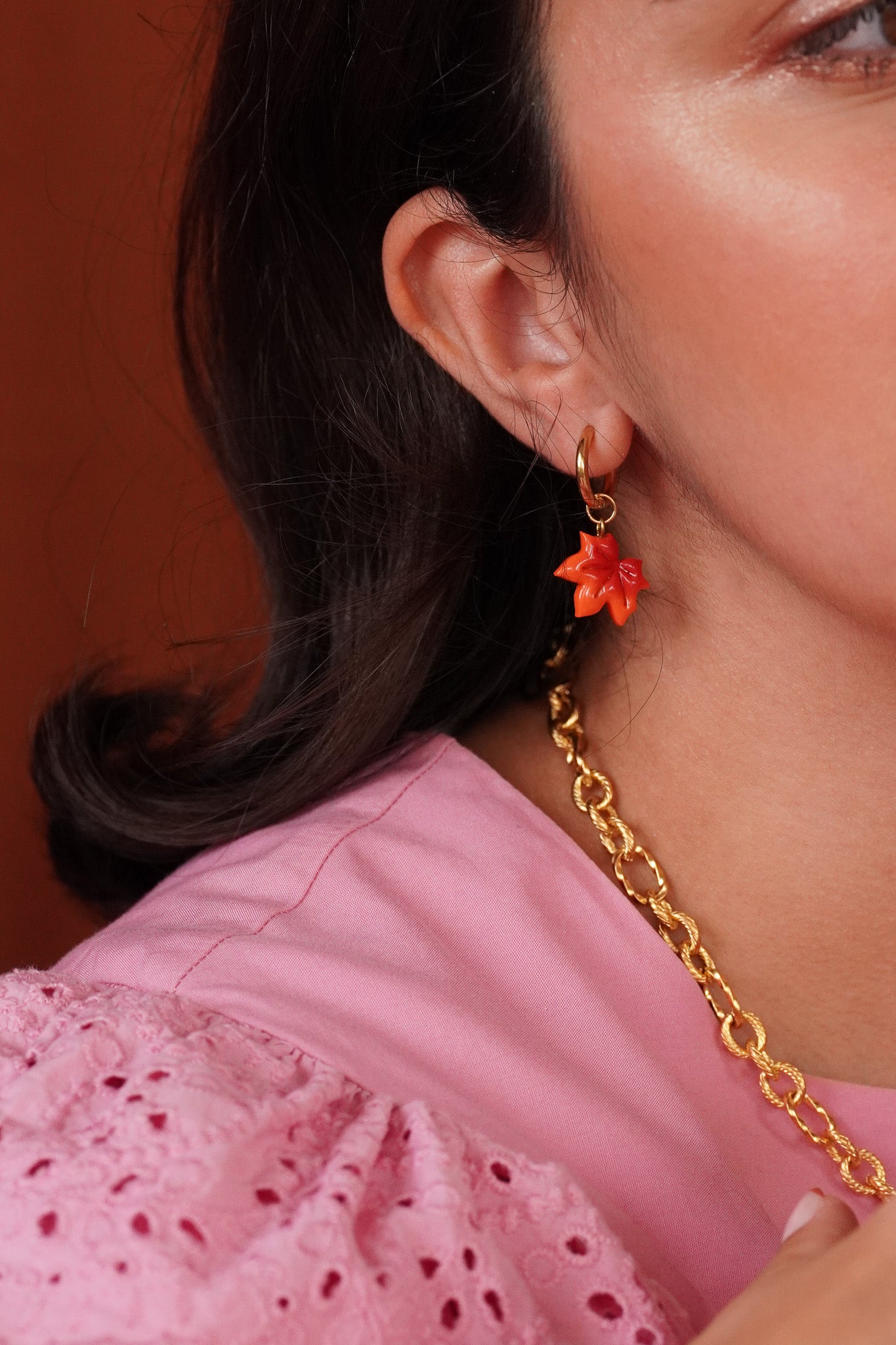 Boucles d’oreilles créoles Anna - charms interchangeables