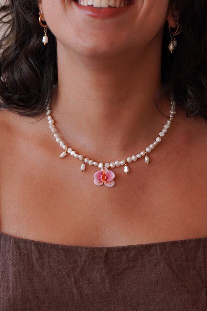 Collier orchidée Fairy