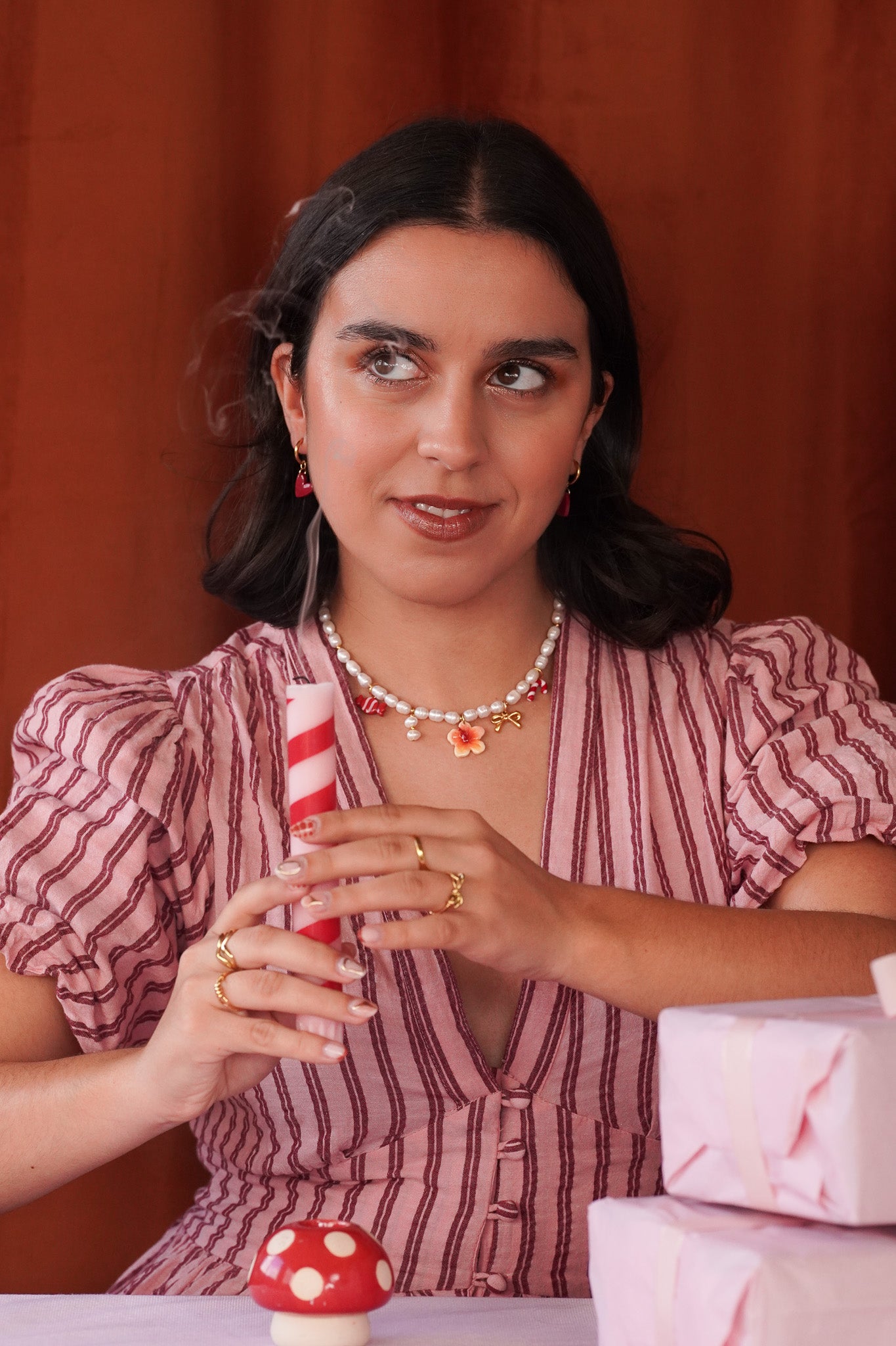 Collier perles d'eau douce - charms personnalisables