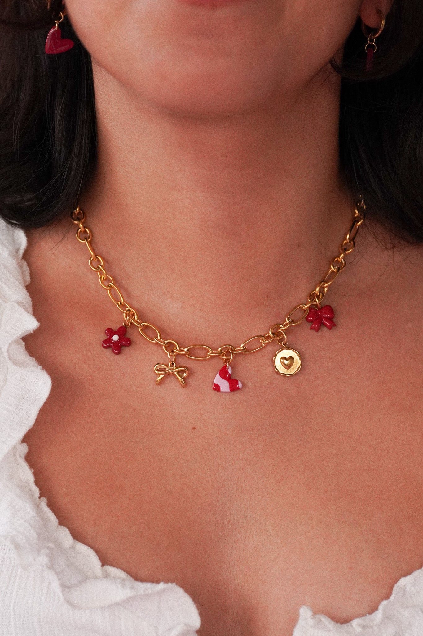 Collier doré Esther - charms personnalisables