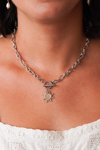 Collier Soleil argenté
