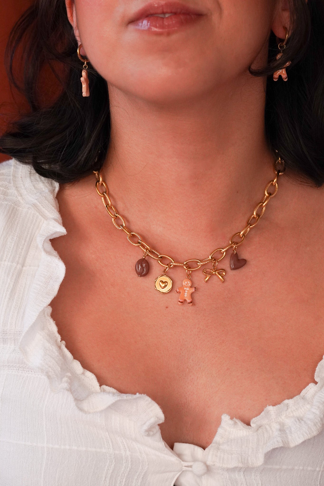 Collier doré Elisabeth  - charms personnalisables