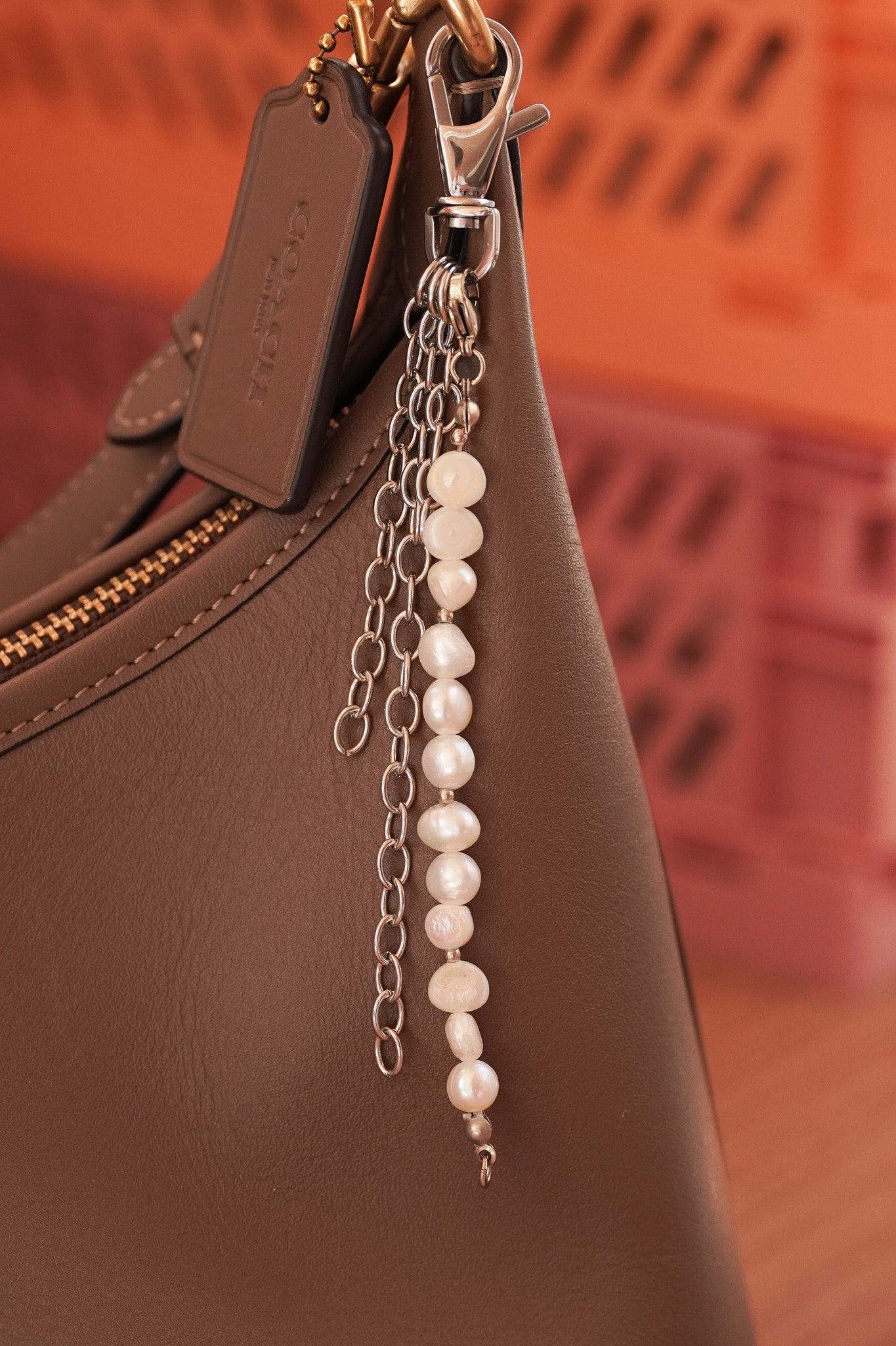 Extension Perles d'eau douce rondes - Bag charm
