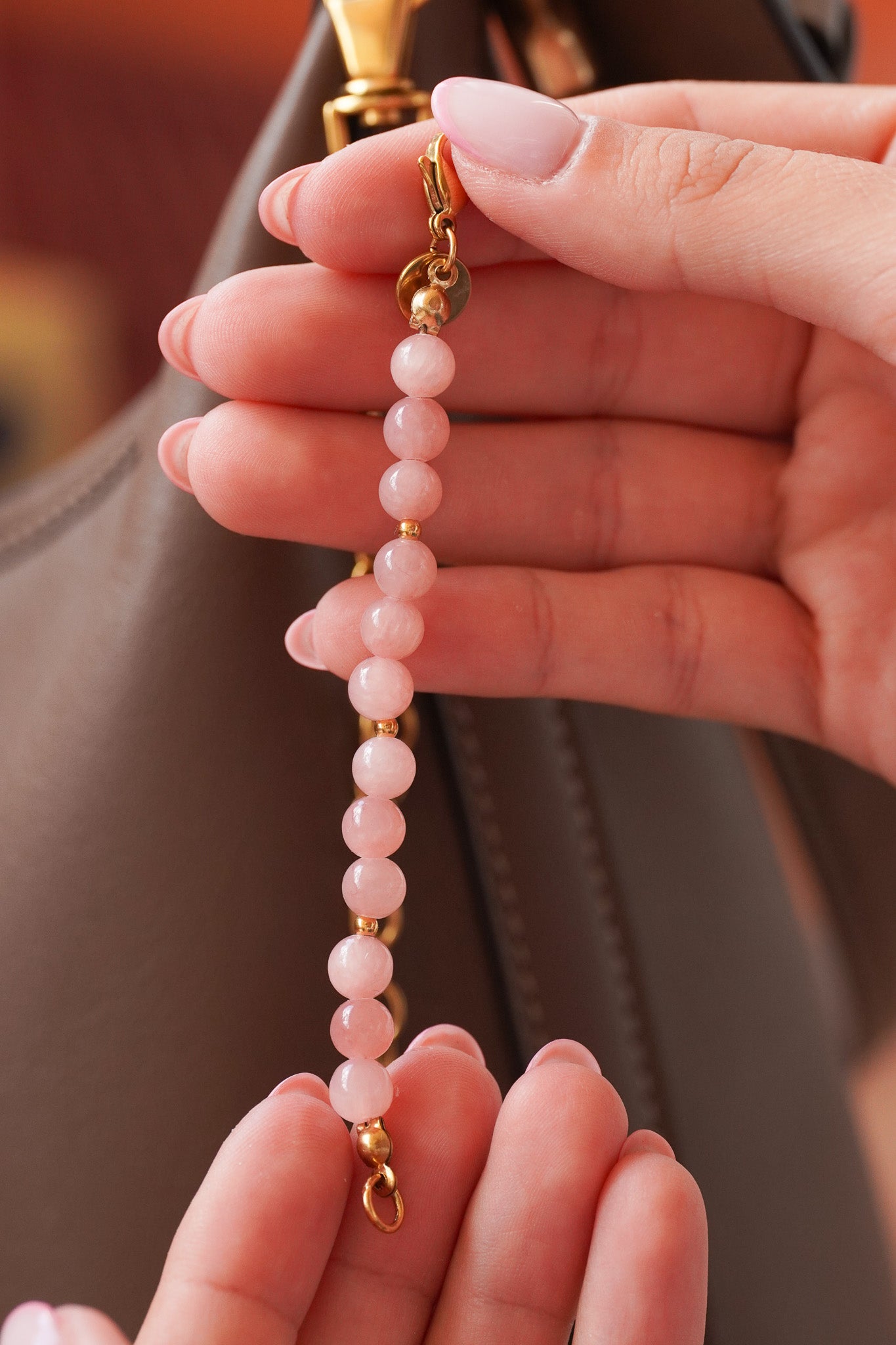 Extension Perles rose - Bag charm